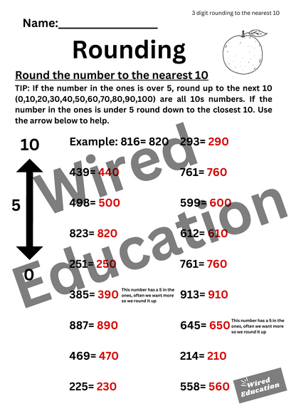 Rounding to the nearest 10 (3 digits)