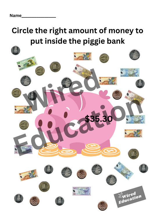 Circle the money $35.30