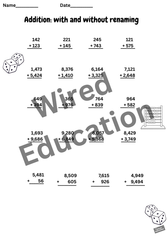 Addition with and without remaining