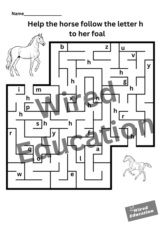 Letter H maze