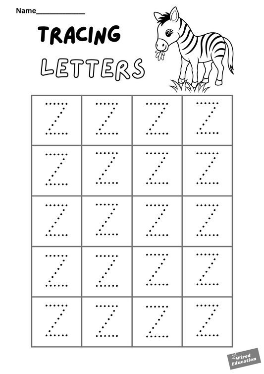 Letter tracing Z