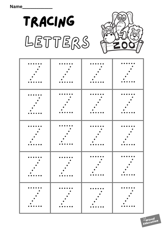 Letter tracing z