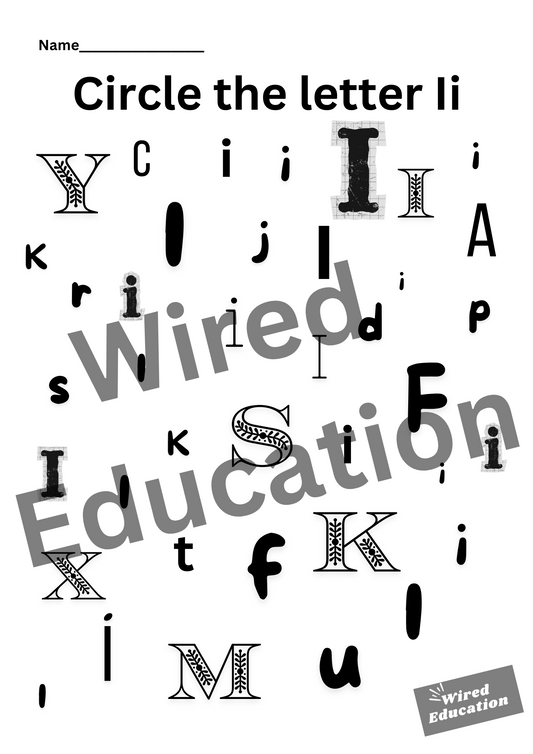 Circle the letter I