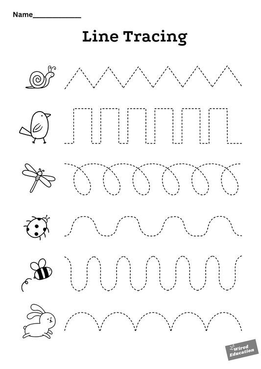 Critter tracing lines