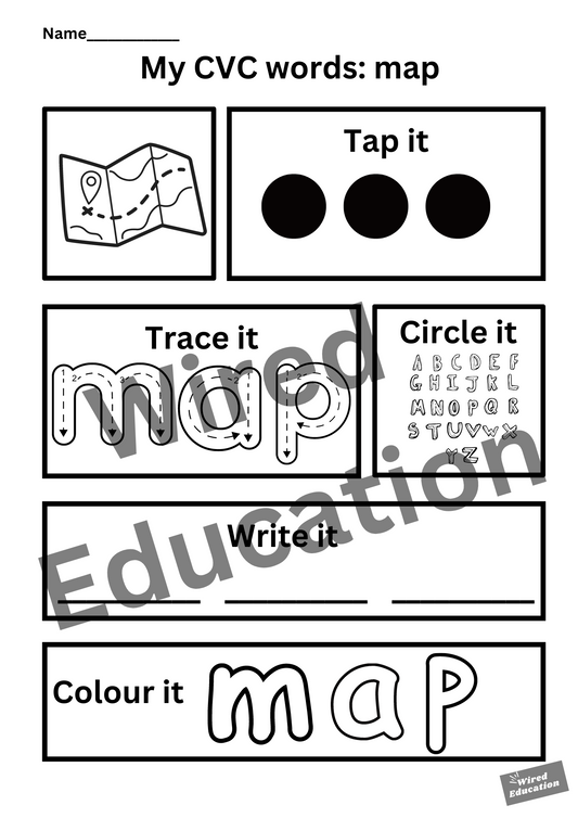 My CVC words- map