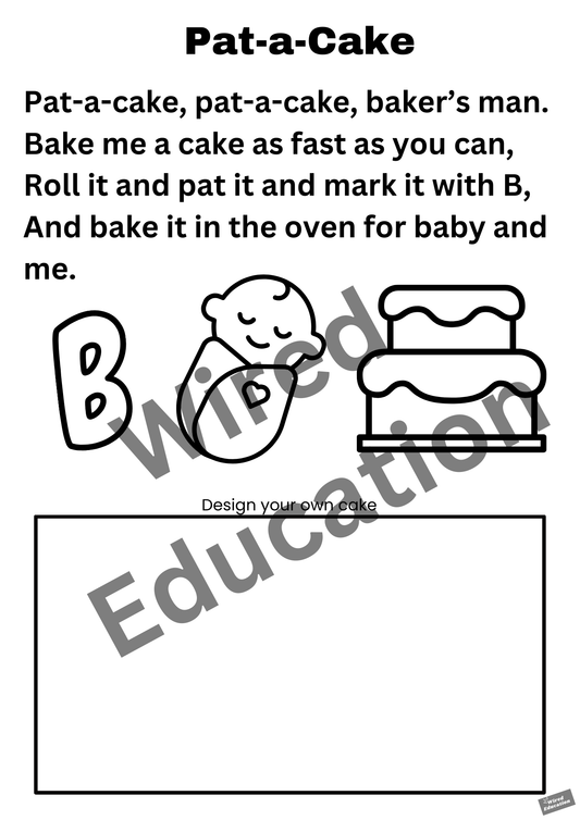 Poem: pat-a-cake and activity