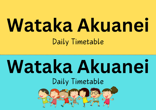 Older Maori Daily Timetable