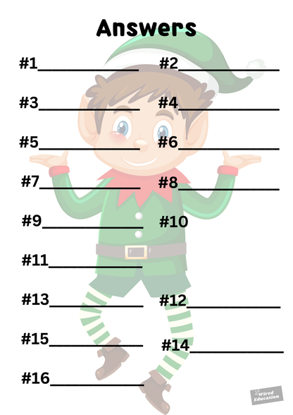 Christmas Math Hunt