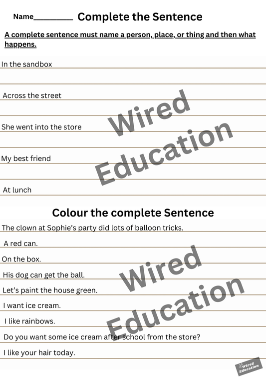 Complete the sentence