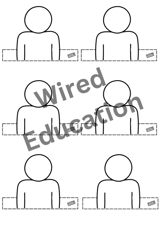 People outline finger puppets