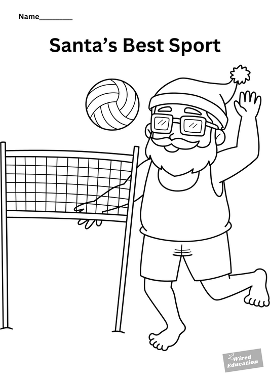 Colour in Santas best sport