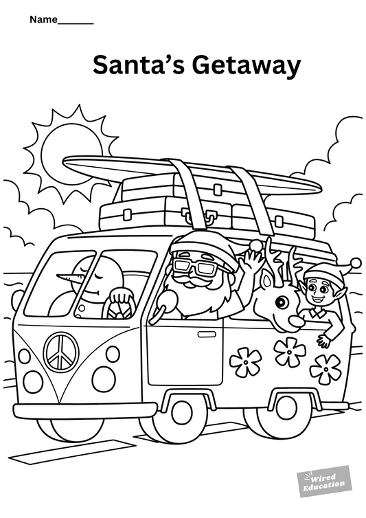 Colour in Santas getaway