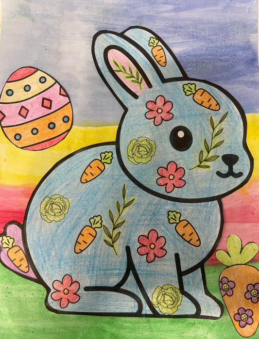 Easter rabbit art