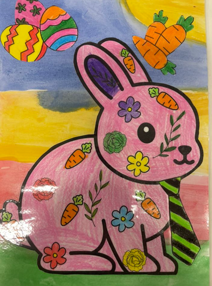 Easter rabbit art