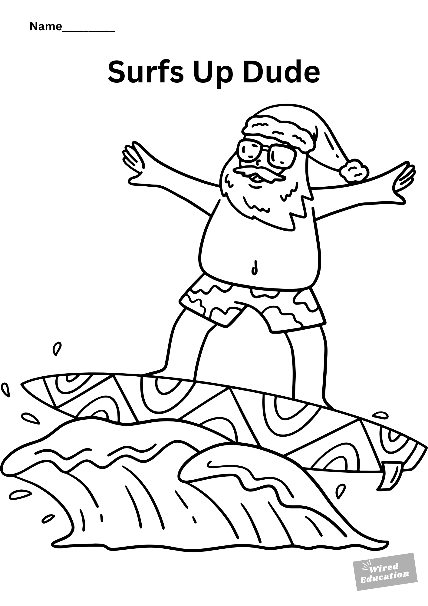 Colour in Surfs up dude