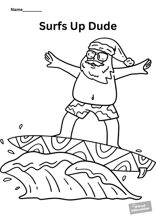 Colour in Surfs up dude