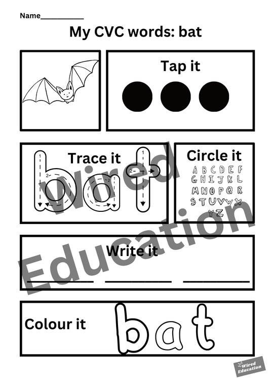 My CVC words- bat