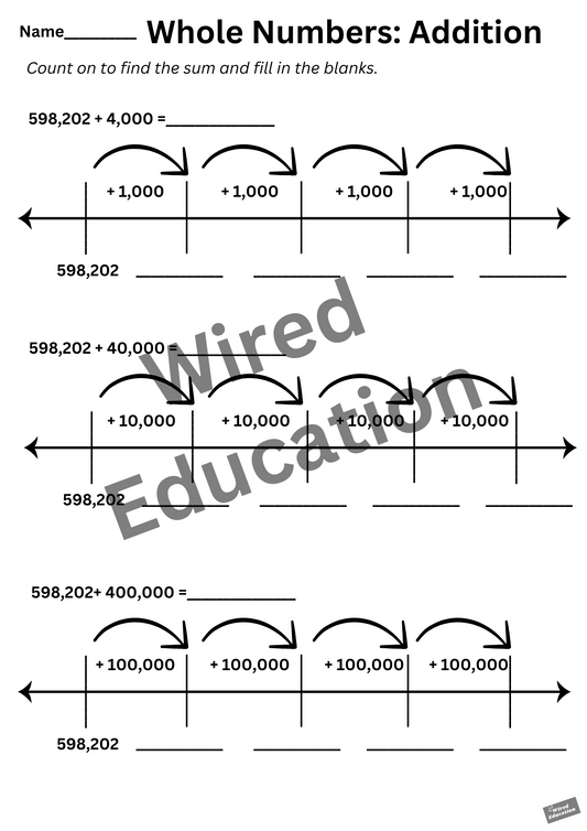 Whole Numbers Addition