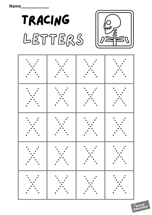 Letter tracing x